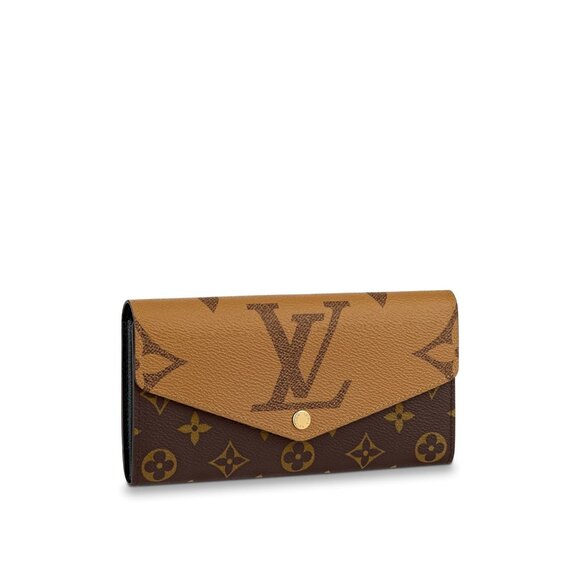 Louis Vuitton Sarah Wallet Long Wallet Monogram Leather Reverse - Picture 1 of 7